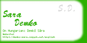 sara demko business card